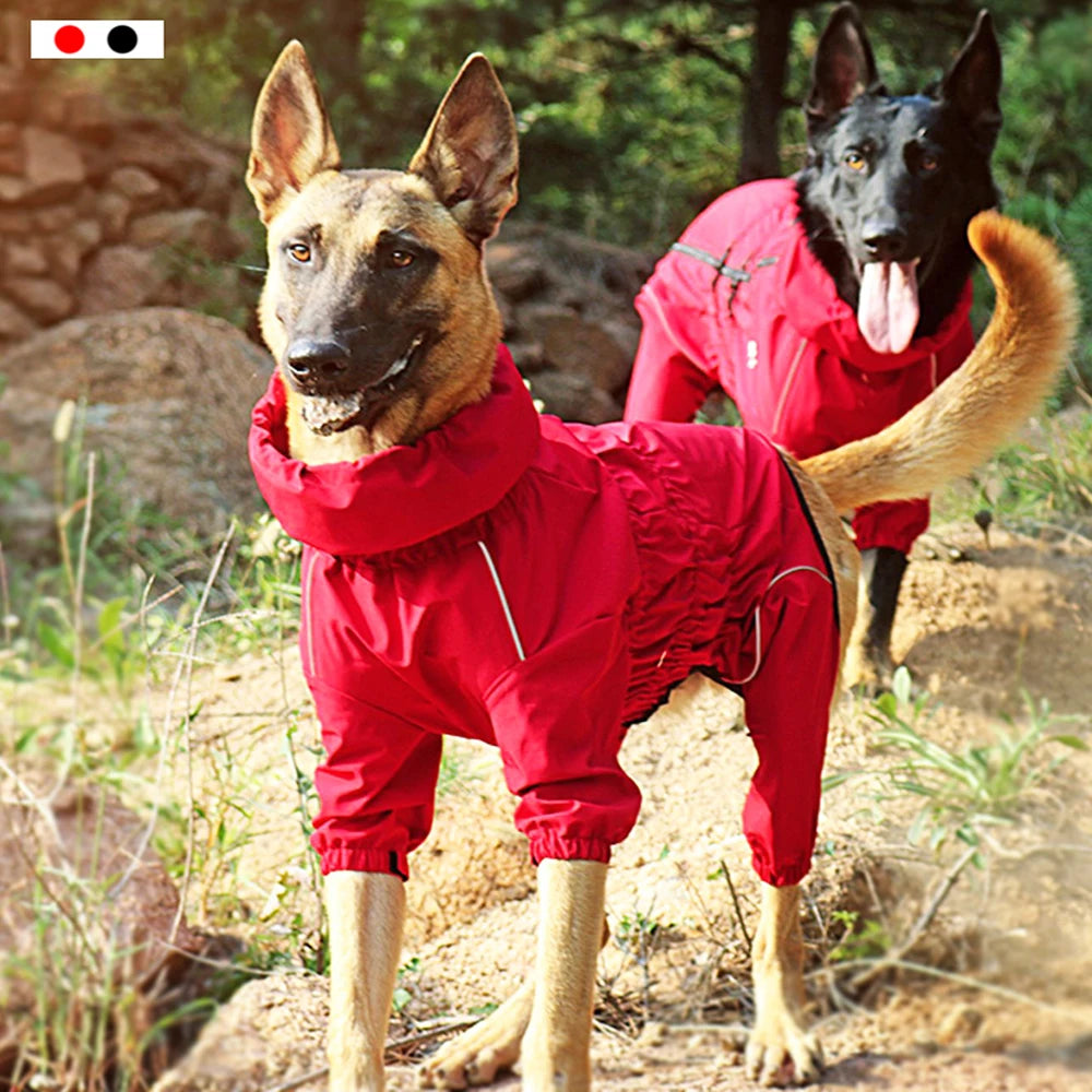 Waterproof Pet Dog Outdoor Jacket Clothes Winter Warm Coat Big Jumpsuit Reflective Raincoat For Small Medium Large Dogs