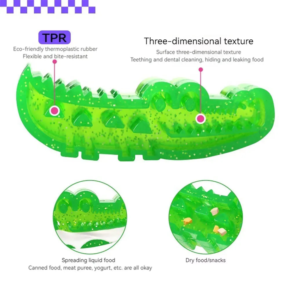 Dog Slow Feeder Puzzle Toy Alligator Treat Interactive Dispenser Interactive Dog Puzzle Toy for Small Medium Large Dogs