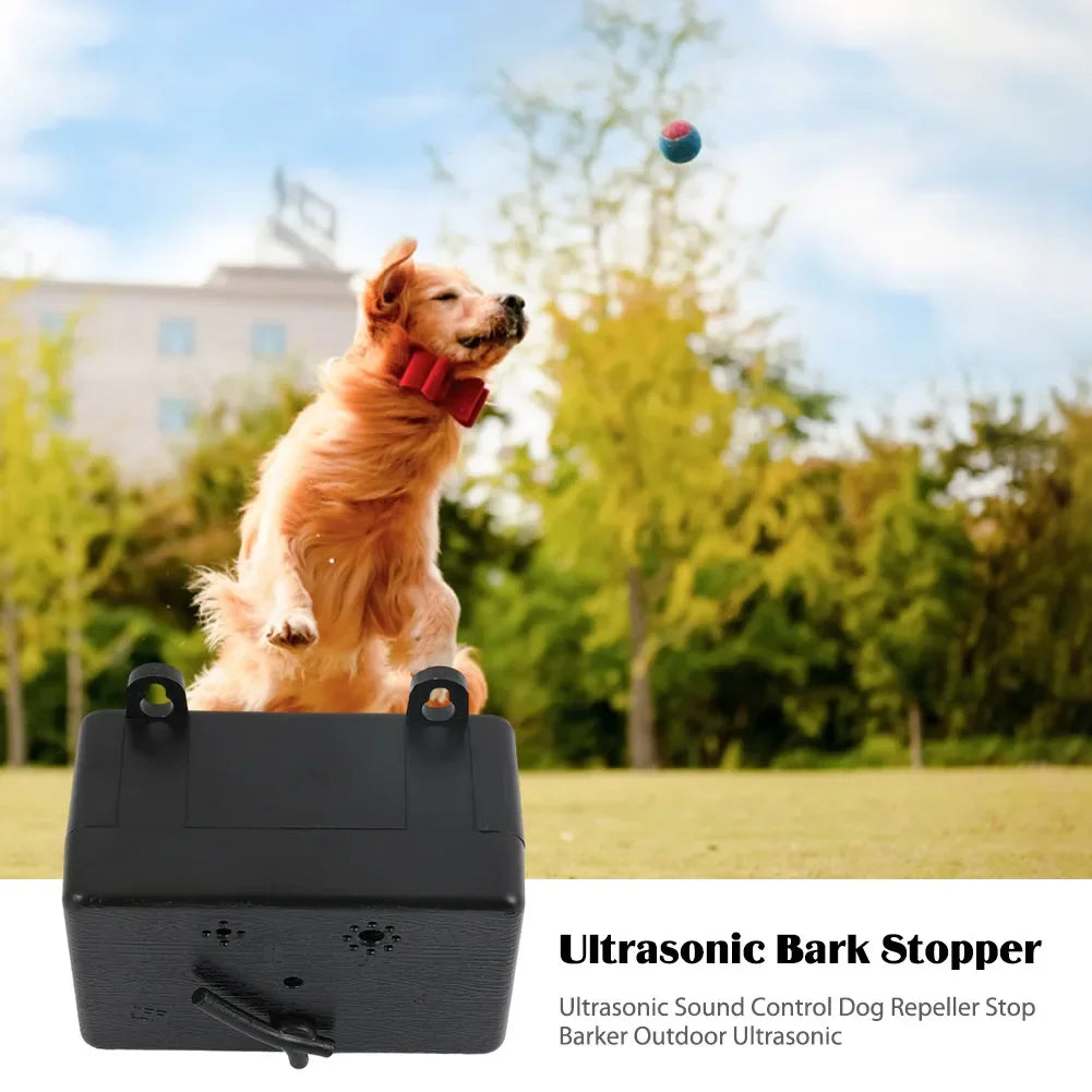 Ultrasonic Dog Stop Bark Silencer Tool 4 Adjustable Level 50 Ft Dog Bark Deterrent for Outdoor Anti Barking Device Pet Supplies