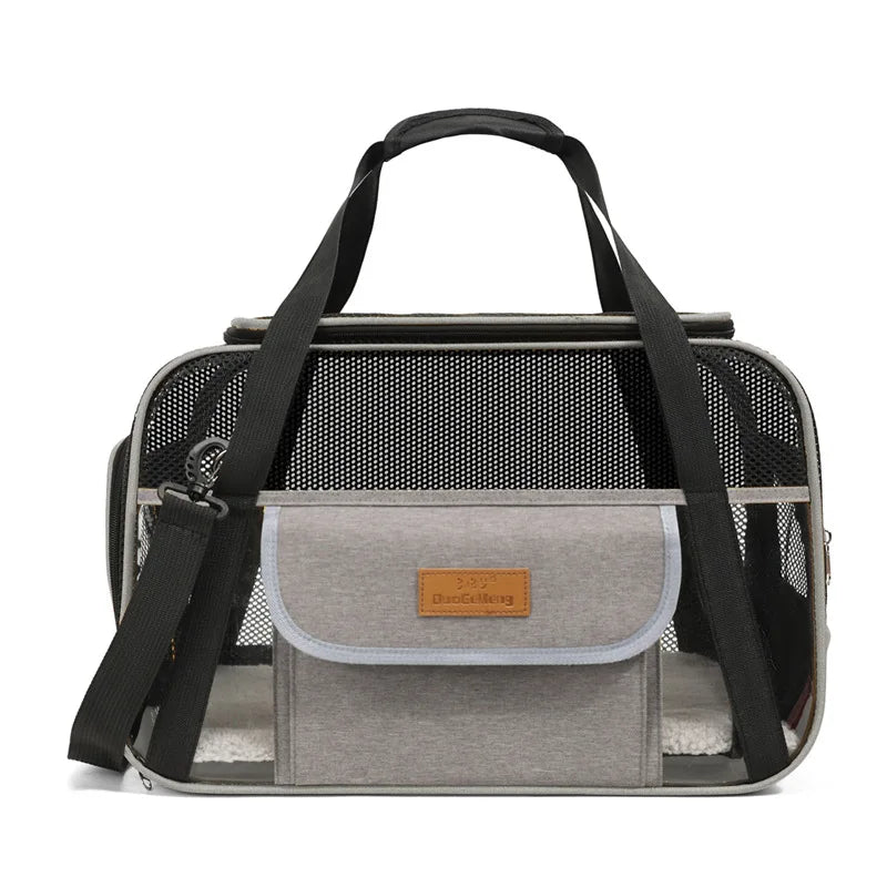 New Breathable Pet Carrier Large Capacity Shoulder Bag Portable Cat Dog Carrier Hollowed-out Cat and Dog Cages Pet Supplies