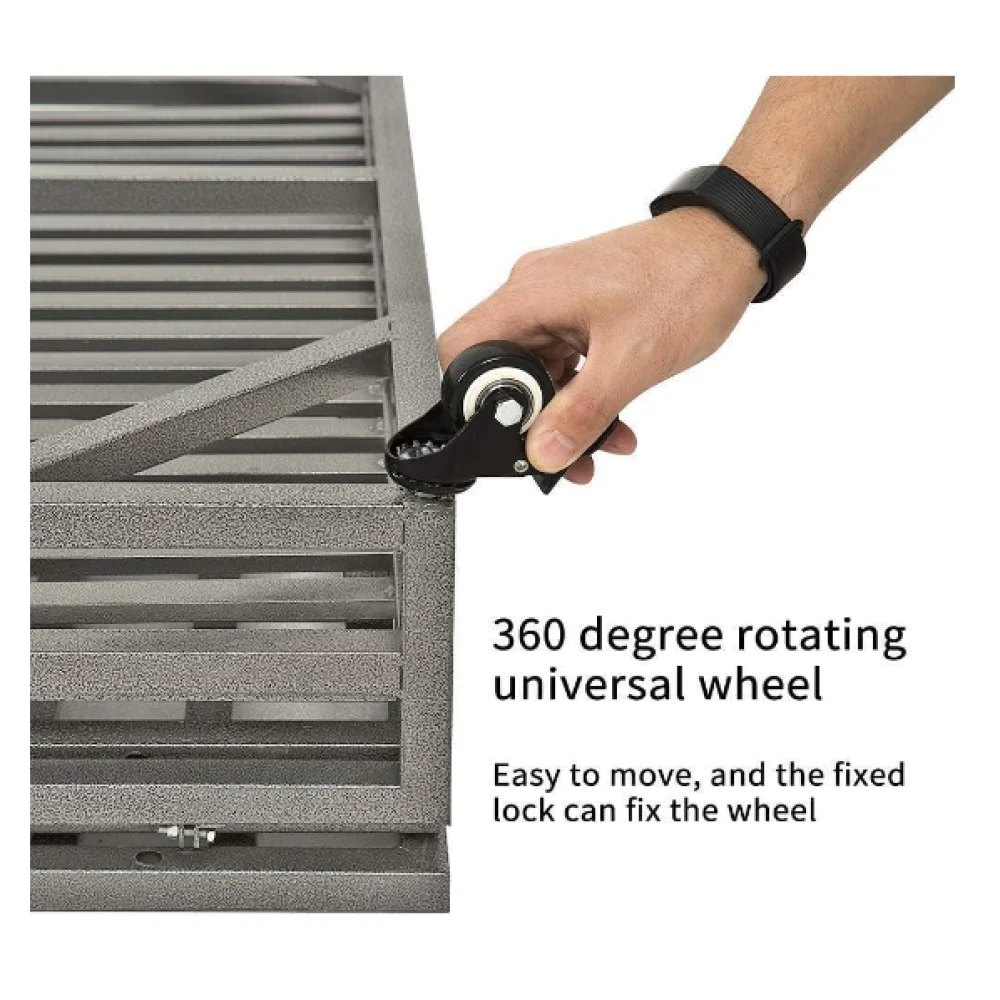 52" Heavy Duty Dog Crate Large Dog cage Strong Metal Dog Kennels and Crates for Large Dogs with 4 Lockable Wheels