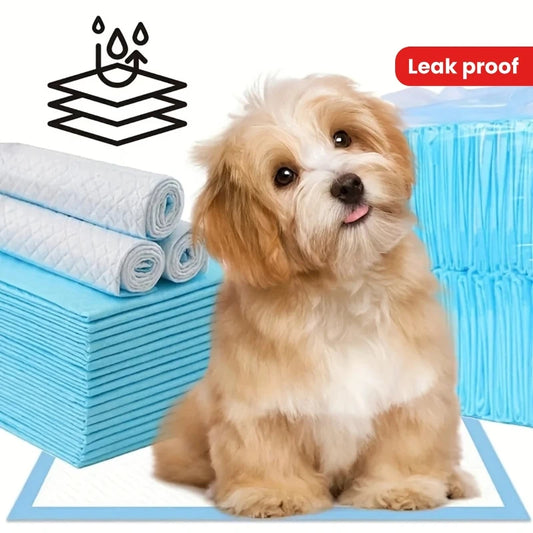 100/50/40PCS Dog Pee Pads with Leak-Proof Quick-Dry Design for Potty Training Absorbent Puppy Diapers Disposable Dogs Supplies