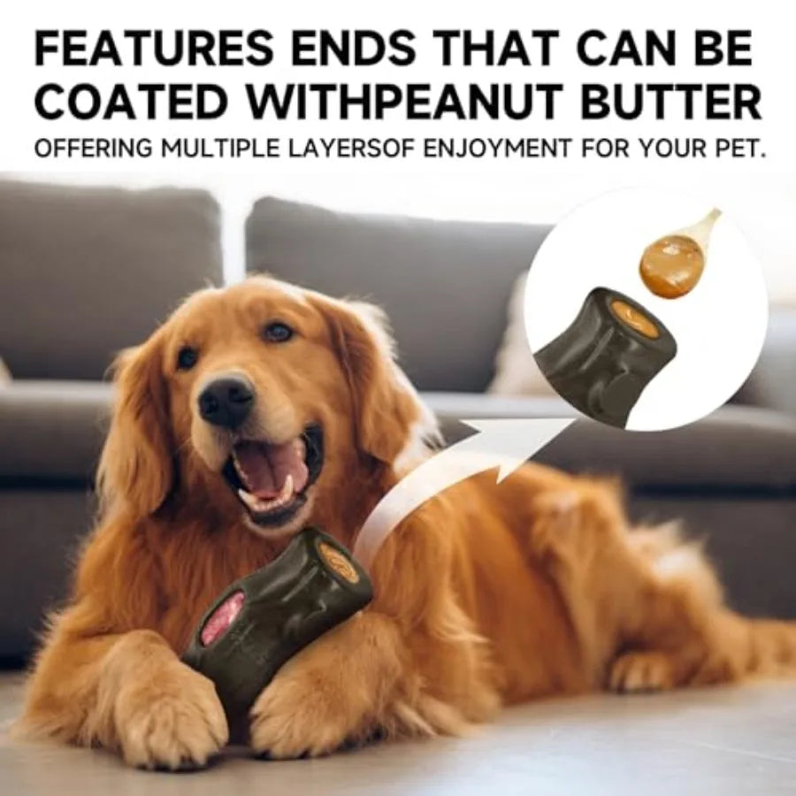 Interactive Dog Chew Toy Interactive Chew Toy Tree Bone Design LongLasting Safe for Dogs Low Mess Dog Toys for Large Dogs 25+ l